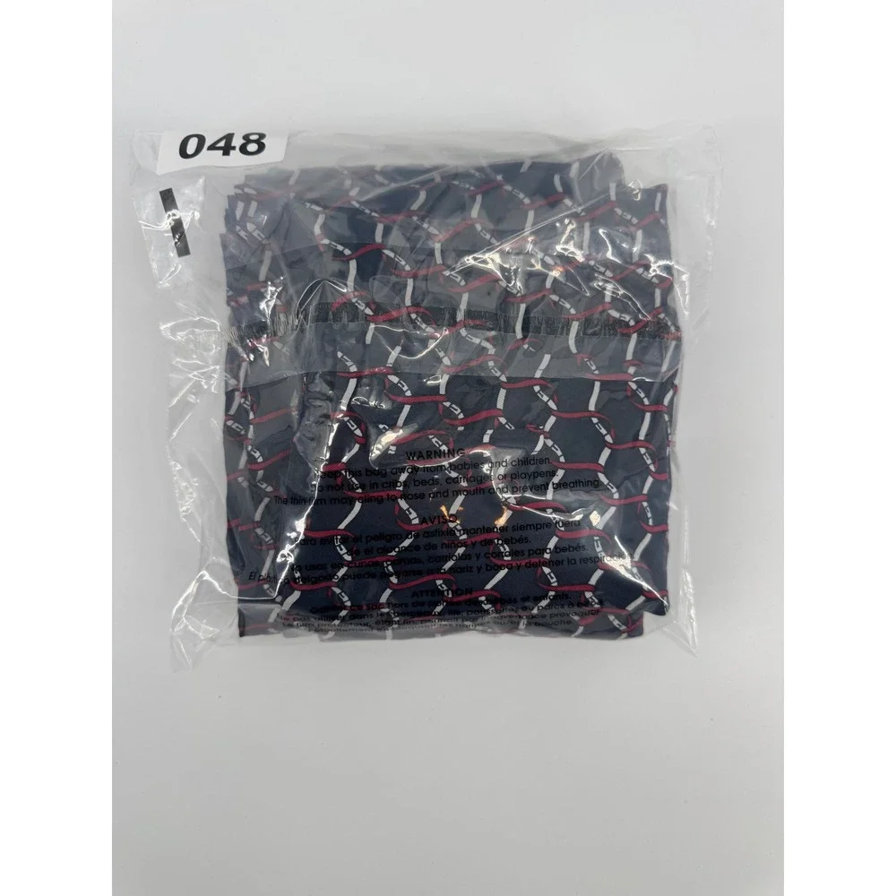 Talbots Pure Silk A-Line Skirt Navy Red Geometric Chain Link Print Size 8 - Picture 8 of 8